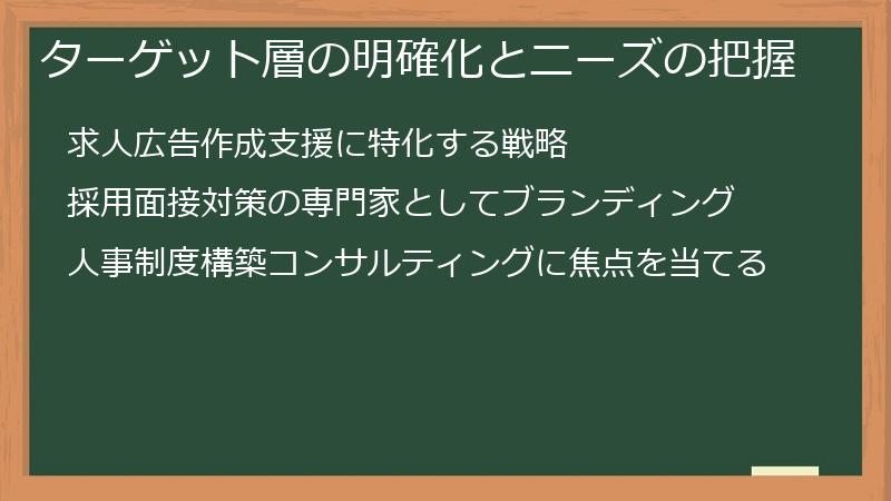 ターゲット層の明確化とニーズの把握